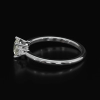 0.82 Ct. Sapphire Ring, 18K White Gold 4