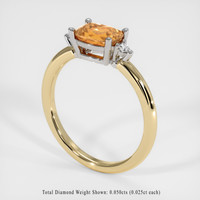 1.11 Ct. Gemstone Ring, 14K White & Yellow 2