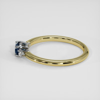 0.42 Ct. Greenish Blue Sapphire Ring, 18K White & Yellow 4
