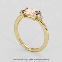 1.79 Ct. Padparadscha Sapphire Ring, 10K Yellow Gold 2