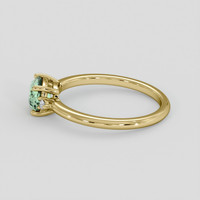 1.19 Ct. Yellowish Green Sapphire Ring, 10K Yellow Gold 4