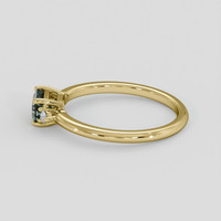 0.99 Ct. Yellowish Green Sapphire Ring, 10K Yellow Gold 4