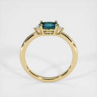 0.51 Ct. Greenish Blue Sapphire Ring, 10K Yellow Gold 3