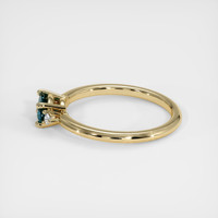 0.51 Ct. Greenish Blue Sapphire Ring, 10K Yellow Gold 4