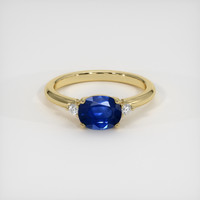 0.61 Ct. Sapphire Ring, 14K Yellow Gold 1