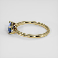 1.00 Ct. Blue Sapphire Ring, 14K Yellow Gold 4