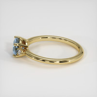 1.06 Ct. Greyish Blue Sapphire Ring, 14K Yellow Gold 4
