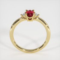 0.57 Ct. Ruby Ring, 14K Yellow Gold 3