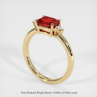 1.61 Ct. Ruby Ring, 14K Yellow Gold 2