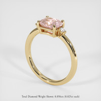 1.57 Ct. Padparadscha Sapphire Ring, 14K Yellow Gold 2