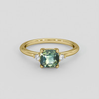 1.55 Ct. Bi Color Sapphire Ring, 14K Yellow Gold 1