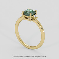 1.55 Ct. Bi Color Sapphire Ring, 14K Yellow Gold 2