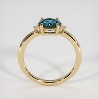 1.18 Ct. Bluish Green Sapphire Ring, 14K Yellow Gold 3