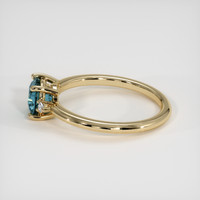 1.18 Ct. Bluish Green Sapphire Ring, 14K Yellow Gold 4