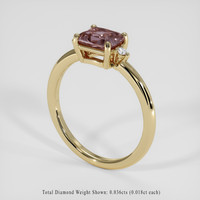 1.11 Ct. Purplish Pink Sapphire Ring, 14K Yellow Gold 2