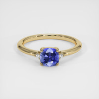 1.21 Ct. Violet Sapphire Ring, 14K Yellow Gold 1
