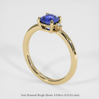 1.21 Ct. Violet Sapphire Ring, 14K Yellow Gold 2