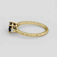 0.87 Ct. Blue Sapphire Ring, 14K Yellow Gold 4