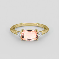 1.79 Ct. Padparadscha Sapphire Ring, 14K Yellow Gold 1