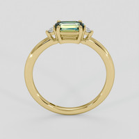0.99 Ct. Yellowish Green Sapphire Ring, 14K Yellow Gold 3