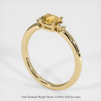 0.75 Ct. Sapphire Ring, 14K Yellow Gold 2