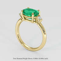 1.64 Ct. Emerald Ring, 18K Yellow Gold 2