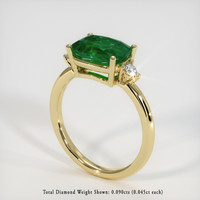 2.28 Ct. Emerald Ring, 18K Yellow Gold 2