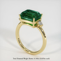4.25 Ct. Emerald Ring, 18K Yellow Gold 2
