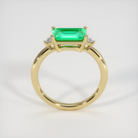 1.33 Ct. Emerald Ring, 18K Yellow Gold 3