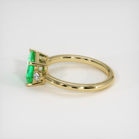 1.33 Ct. Emerald Ring, 18K Yellow Gold 4