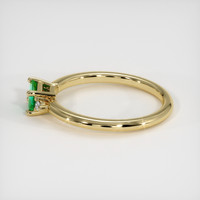0.42 Ct. Emerald Ring, 18K Yellow Gold 4