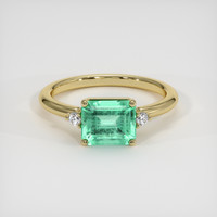 1.92 Ct. Emerald Ring, 18K Yellow Gold 1