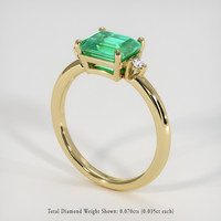 1.92 Ct. Emerald Ring, 18K Yellow Gold 2