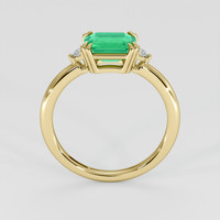 1.07 Ct. Emerald Ring, 18K Yellow Gold 3