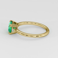 1.07 Ct. Emerald Ring, 18K Yellow Gold 4
