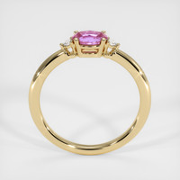 0.53 Ct. Pink Sapphire Ring, 18K Yellow Gold 3