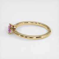 0.53 Ct. Pink Sapphire Ring, 18K Yellow Gold 4