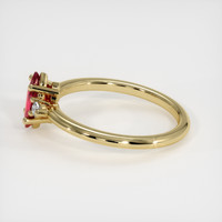0.57 Ct. Ruby Ring, 18K Yellow Gold 4