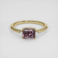 1.11 Ct. Purplish Pink Sapphire Ring, 18K Yellow Gold 1