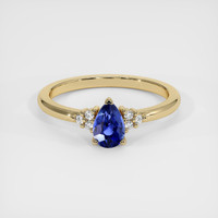1.21 Ct. Violet Sapphire Ring, 18K Yellow Gold 1