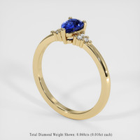 1.21 Ct. Violet Sapphire Ring, 18K Yellow Gold 2