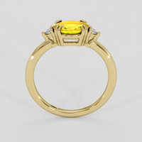 1.33 Ct. Orangish Yellow Sapphire Ring, 18K Yellow Gold 3