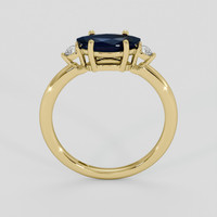 0.87 Ct. Blue Sapphire Ring, 18K Yellow Gold 3