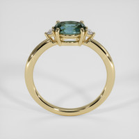 1.51 Ct. Greenish Blue Sapphire Ring, 18K Yellow Gold 3