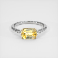 2.56 Ct. Yellow Sapphire Ring, 14K Yellow & White 1
