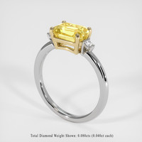 2.56 Ct. Yellow Sapphire Ring, 14K Yellow & White 2