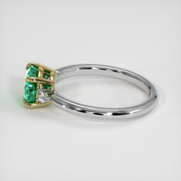 1.23 Ct. Emerald Ring, 18K Yellow & White 4