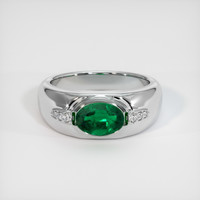 0.94 Ct. Emerald Ring, Platinum 950 1