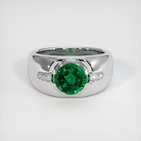 1.71 Ct. Emerald   Ring, Platinum 950 1