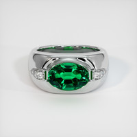 2.91 Ct. Emerald   Ring, Platinum 950 1